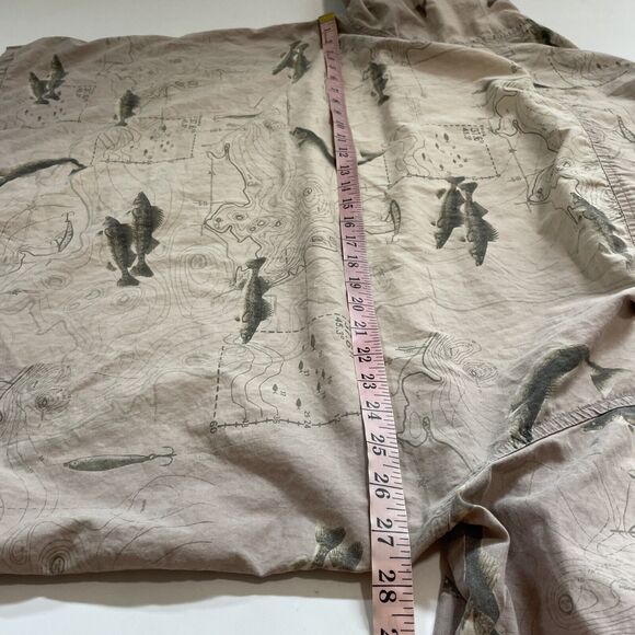VINTAGE Columbia River Lodge Shirt Mens 2XL Trout Fish Button Up Short Sleeve - Picture 7 of 9